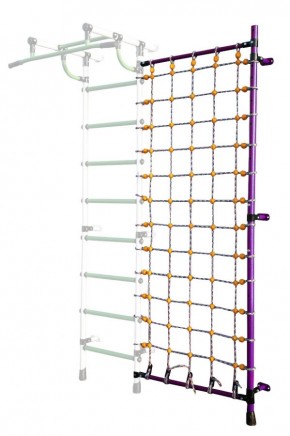 Дополнительная стойка к пристенному ДСК с сеткой для лазания, цв. фиолетовый в Тобольске - tobolsk.mebel24.online | фото