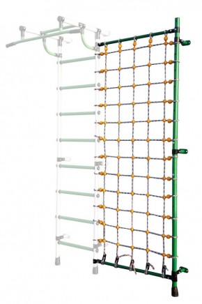 Дополнительная стойка к пристенному ДСК с сеткой для лазания, цв. зеленый в Тобольске - tobolsk.mebel24.online | фото