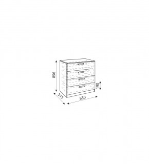 Дуглас (подростковая) М06 Комод в Тобольске - tobolsk.mebel24.online | фото 2