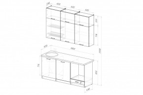 ДЮНА Кухонный гарнитур Макси 2 1800 мм в Тобольске - tobolsk.mebel24.online | фото 2