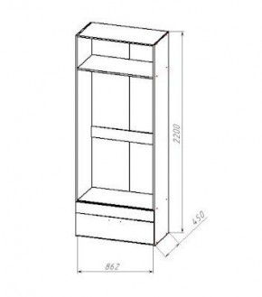 ГЕОМЕТРИЯ ГМТ.04 шкаф в Тобольске - tobolsk.mebel24.online | фото 2
