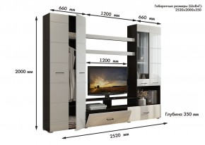 Гостиная Альфа МДФ (Венге/Белый глянец) в Тобольске - tobolsk.mebel24.online | фото 3