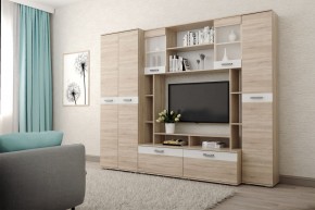 Гостиная Белла (Дуб Сонома/Белый глянец) в Тобольске - tobolsk.mebel24.online | фото 1