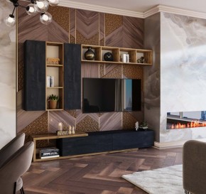 ХЛОЯ Гостиная (Дуб Вотан/Обсидиан) модульная в Тобольске - tobolsk.mebel24.online | фото 11