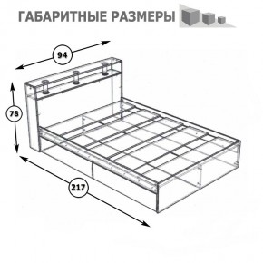 Камелия Кровать 0900, цвет белый, ШхГхВ 93,5х217х78,2 см., сп.м. 900х2000 мм., без матраса, основание есть в Тобольске - tobolsk.mebel24.online | фото 5