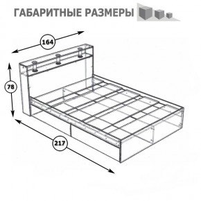 Камелия Кровать 1600, цвет белый, ШхГхВ 163,5х217х78,2 см., сп.м. 1600х2000 мм., без матраса, основание есть в Тобольске - tobolsk.mebel24.online | фото 4