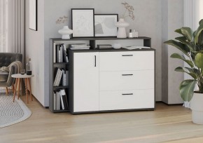 Комод с дверкой и тремя ящиками (графит/белый) в Тобольске - tobolsk.mebel24.online | фото 3