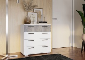 Комод Стандарт-5 NEW (белый/цемент светлый) в Тобольске - tobolsk.mebel24.online | фото 3