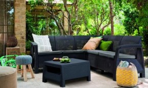 Комплект мебели угловой Корфу Релакс Сет (CORFU II RELAX SET) графит в Тобольске - tobolsk.mebel24.online | фото 3