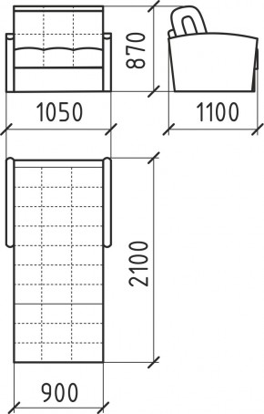 КОРАЛЛ 2 Кресло-кровать КР/КР в Тобольске - tobolsk.mebel24.online | фото 3