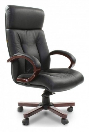 Кресло для руководителя Chairman 421 черный/орех темный, черный в Тобольске - tobolsk.mebel24.online | фото
