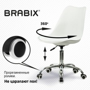 Кресло стул BRABIX "Eames MG-310 CH", хром, пластик белый, экокожа белая, 532923 в Тобольске - tobolsk.mebel24.online | фото 7