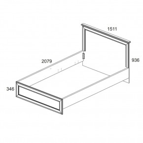 Кровать 140 с подъемником, TIFFANY, цвет вудлайн кремовый в Тобольске - tobolsk.mebel24.online | фото