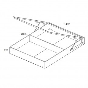 Кровать 140 с подъемником, TIFFANY, цвет вудлайн кремовый в Тобольске - tobolsk.mebel24.online | фото 4