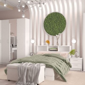 Кровать 1600 Париж с настилом (Белый тиснение) в Тобольске - tobolsk.mebel24.online | фото 4