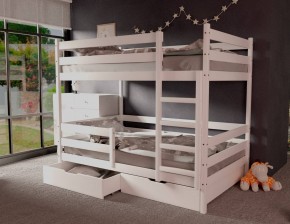 Кровать двухъярусная без крыши 80*160 Белый в Тобольске - tobolsk.mebel24.online | фото