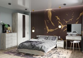 Кровать Гармония КР-602 1400 Дуб крафт серый/Дуб крафт белый в Тобольске - tobolsk.mebel24.online | фото 2