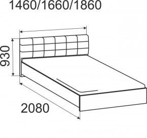 Кровать Лита с подъемным механизмом 1400*2000 в Тобольске - tobolsk.mebel24.online | фото 4