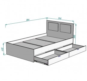 Кровать Ольга L45 (1200) 2 ящика в Тобольске - tobolsk.mebel24.online | фото 2