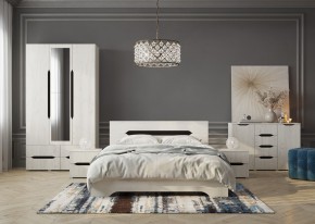 Кровать Вега 1,6 + основание (Крафт белый - Венге) в Тобольске - tobolsk.mebel24.online | фото 3