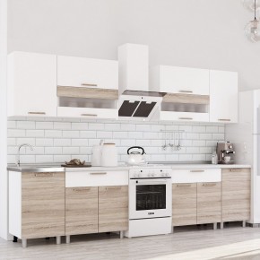 Кухня Айсбери 2.4 м (Белый/Дуб Сонома) в Тобольске - tobolsk.mebel24.online | фото