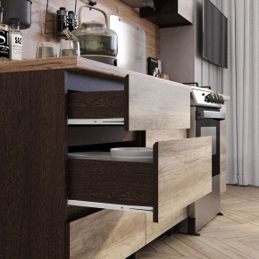 Кухня Энигма 1.6 м (венге/дуб каньон) в Тобольске - tobolsk.mebel24.online | фото 2