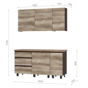 Кухня Энигма 1.6 м (венге/дуб каньон) в Тобольске - tobolsk.mebel24.online | фото 5