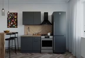Кухонный гарнитур Антрацит 1000 (Стол. 38мм) в Тобольске - tobolsk.mebel24.online | фото