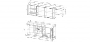 Кухонный гарнитур Белый Глянец 2550 (Стол. 26мм) в Тобольске - tobolsk.mebel24.online | фото 2