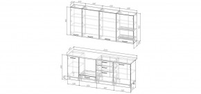 Кухонный гарнитур Каппучино 2200 h950 (Стол. 38мм) в Тобольске - tobolsk.mebel24.online | фото 2