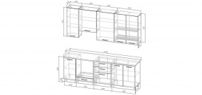 Кухонный гарнитур Каппучино 2400 h950 (Стол. 38мм) в Тобольске - tobolsk.mebel24.online | фото 2