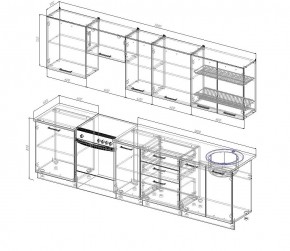 Кухонный гарнитур Капри 3000 (Стол. 26мм) в Тобольске - tobolsk.mebel24.online | фото 2