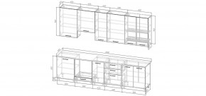 Кухонный гарнитур Меренга 3000 h950 (Стол. 38мм) в Тобольске - tobolsk.mebel24.online | фото 2