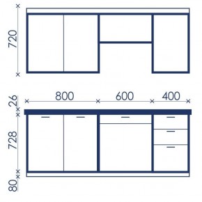 Кухонный гарнитур Ольвия-6 (1.8м) в Тобольске - tobolsk.mebel24.online | фото 4