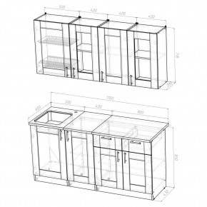 Кухонный гарнитур Симона демо 1700 (Венга/Дуб Сонома) в Тобольске - tobolsk.mebel24.online | фото 2