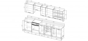 Кухонный гарнитур Смоки 3000 (Стол. 38 мм) в Тобольске - tobolsk.mebel24.online | фото 2