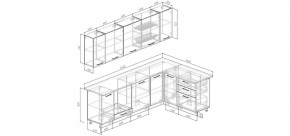 Кухонный гарнитур Старое Дерево 2600*1600 (Стол. 38мм) в Тобольске - tobolsk.mebel24.online | фото 2