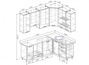 Кухонный гарнитур угловой Дели 2200*1600 (Стол. 26мм) в Тобольске - tobolsk.mebel24.online | фото 2