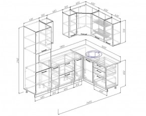 Кухонный гарнитур угловой Демо 2400х1600 (Стол. 38мм) в Тобольске - tobolsk.mebel24.online | фото 2