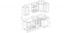 Кухонный гарнитур угловой Пайн 2200х1000 (Стол. 38мм) в Тобольске - tobolsk.mebel24.online | фото 2