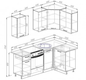 Кухонный гарнитур угловой Шимо 2000х1200 (Стол. 26мм) в Тобольске - tobolsk.mebel24.online | фото 2