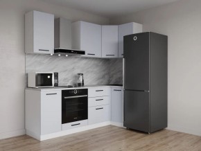 Кухонный гарнитур угловой Смоки 2200*1000 (Стол. 38 мм) в Тобольске - tobolsk.mebel24.online | фото
