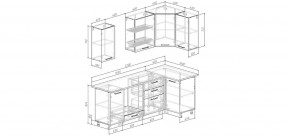 Кухонный гарнитур угловой Смоки 2200*1000 (Стол. 38 мм) в Тобольске - tobolsk.mebel24.online | фото 2