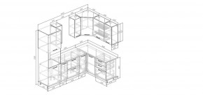 Кухонный гарнитур угловой Смоки 2400*1600 (Стол. 38мм) в Тобольске - tobolsk.mebel24.online | фото 2