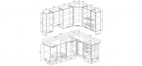 Кухонный гарнитур Умбра 2200*1600 h950 (Стол. 26мм) в Тобольске - tobolsk.mebel24.online | фото 2