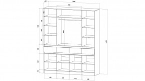 ЛЕНОРА Спальный гарнитур (модульный) графит в Тобольске - tobolsk.mebel24.online | фото 9