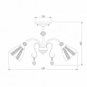 Люстра на штанге Eurosvet Floranse 30155/5 античная бронза в Тобольске - tobolsk.mebel24.online | фото 3
