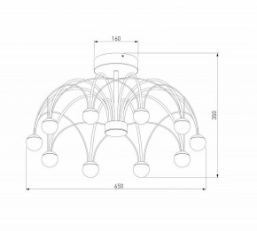 Люстра на штанге Eurosvet Ragno 90035/10 LED черный в Тобольске - tobolsk.mebel24.online | фото 4