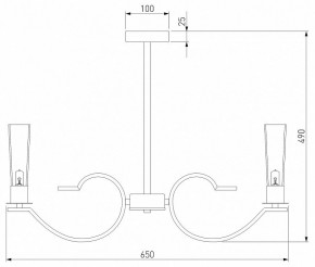 Люстра на штанге Eurosvet Rosher 60141/6 хром в Тобольске - tobolsk.mebel24.online | фото 2