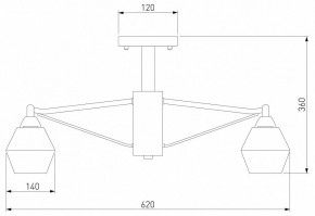 Люстра на штанге Eurosvet Takara 70135/5 кофе в Тобольске - tobolsk.mebel24.online | фото 2